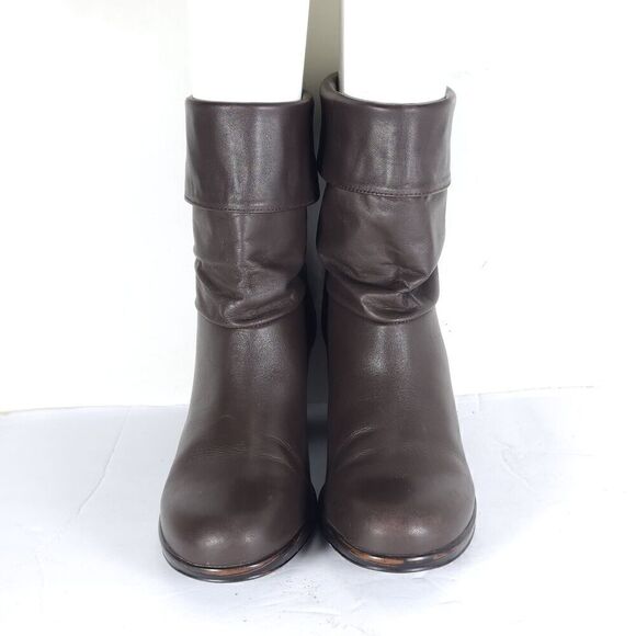 Dansko Women’s Bobbi US6-6,5 EU 37 Brown Leather Roll Down Slouch Boots - Picture 3 of 14